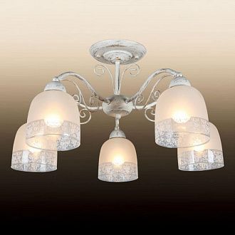 Люстра 57*32 см, 5*E14, 40W, Omnilux Omnilux 549 OML-54907-05, бежевый