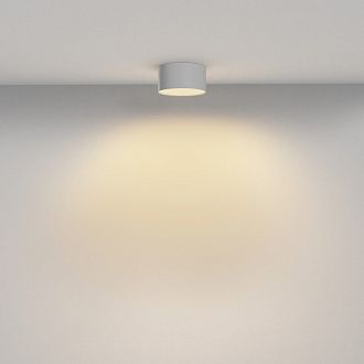 Накладной светильник 12*12*6 см,  LED, 12W, 3000К, Maytoni Technical Zon C032CL-12W2.7K-RD-W белый
