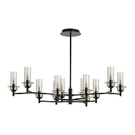 Люстра потолочная 31*56*20 см, 12*E14 Lumion Madonna 6555/12C черный
