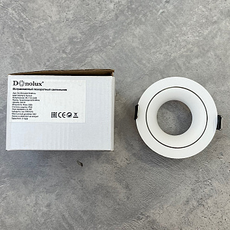 Встраиваемый светильник 9/8.5 см, GU10, IP20 Donolux DL18412/01TR White, белый