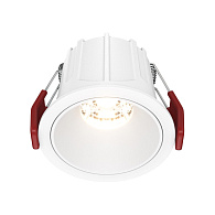 Светильник 7 см, 10W, 3000K, Maytoni Downlight Alfa LED DL043-01-10W3K-RD-W, белый, вр 5,5 см
