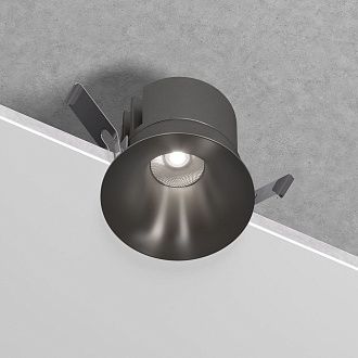 Потолочный акцентный светильник 8*8*6 см, LED, 15W, 4000K, Elektrostandard Bliss 25070/LED, серый, вр 7,5 см