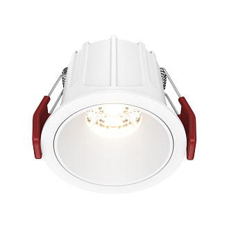 Светильник 7 см, 10W, 3000K, Maytoni Downlight Alfa LED DL043-01-10W3K-RD-W, белый, вр 5,5 см