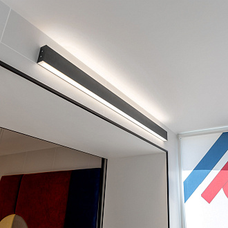 Линейный светодиодный накладной двусторонний светильник 53см 20Вт 6500К черная шагрень 101-100-40-53 Elektrostandard Pro