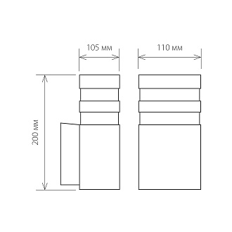 Уличный настенный светильник 1450 TECHNO черный Elektrostandard