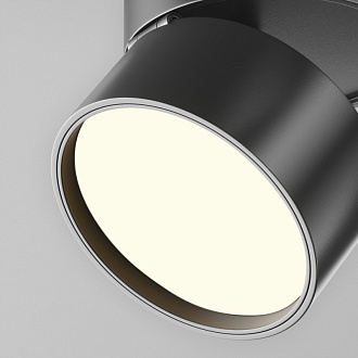 Накладной светильник 8,5*8,5*8 см, LED, 12W, 3000К, Maytoni Technical ONDA C024CL-12W3K-B-1 черный