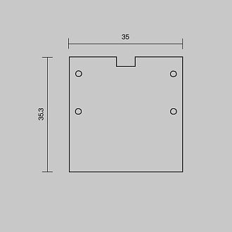 Комплект заглушек (для профиля 59×59) 2 шт., ALM-5959-EC 642058, *4*4 см, Maytoni Led Strip 642058, Серебро