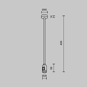 Крепление потолочное с вводом питания Maytoni Flarity TRA158C-BL1-B, черный