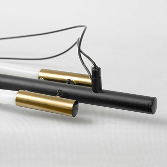 Линейно-подвесной светильник 110*12*35/150 см, 1*LED*18W 4000K Lussole River LSP-7303 черный/бронзовый