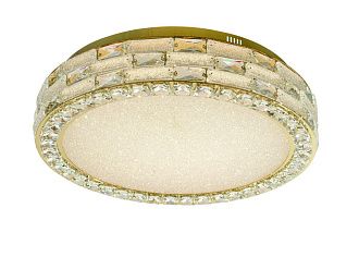 Люстра Ø500 x H130, мм, 108W 3000-6000K, GOLD+CLEAR (Золото + Прозрачный Хрусталь) NewRgy 6065E/108W GOLD+CLEAR