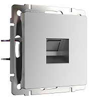 W1181065 Розетка Ethernet RJ-45, серебряный матовый Werkel, 4690389195624