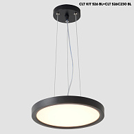Светильник потолочный 23 см, 18W, 3000-6000K, Crystal Lux CLT 526C230 BL, черный