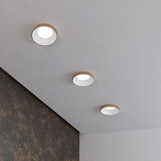 Встраиваемый точечный светильник 112 MR16 белый/золото Elektrostandard, вр 6,6 см