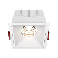 Светильник 9 см, 15W, 3000K, Maytoni Downlight Alfa LED DL043-01-15W3K-SQ-W, белый