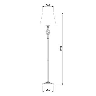 Торшер с абажуром 38 см Eurosvet Selesta 01003/1 античная бронза