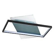 Светильник 54*53*7 см, LED 60W, 3000 / 6000K, Черный LED4U L1026-500 BK