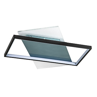 Светильник 54*53*7 см, LED 60W, 3000 / 6000K, Черный LED4U L1026-500 BK