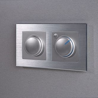 W0021706 Рамка на 2 поста Aluminium, алюминий Werkel, 4690389158032