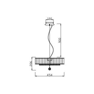 Подвесная люстра  46*111 см, 3*E14 хром Vele Luce Vistosa VL1563P03