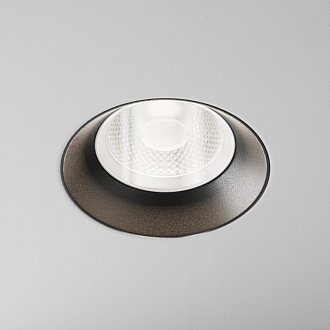 Влагозащищенный светильник 6,5*6,5*3 см, 1*GU10, 10W, К, Maytoni Technical Flint DL101-GU10-TRS-B черный, вр 6,8 см