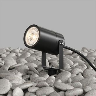 Грунтовый светильник 17*6*9- см, 1*GU10*15W, K, Denkirs MOSS DK9800-BK, черный алюминий