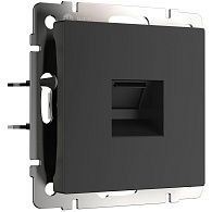 W5120108 Розетка Ethernet RJ-45 cat. 6A экранированная, черный матовый Werkel, 4690389213496