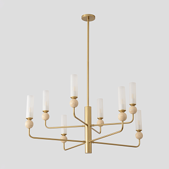 Люстра *98*50-74/109/114 см, 8*E14*60W, Crystal Lux Simply SIMPLY SP8 BRASS, Латунь
