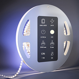 Высокоэффективная светодиодная лента Ultra 24В 2835 12Вт/м 2700К 5м IP20 201099 Maytoni  Led Strip, цена за метр, отгружается по  5 м