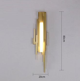 Светильник DZN-13307 ЗОЛОТО  D200/H800/1/LED/8W/4500K (аналог 65506)