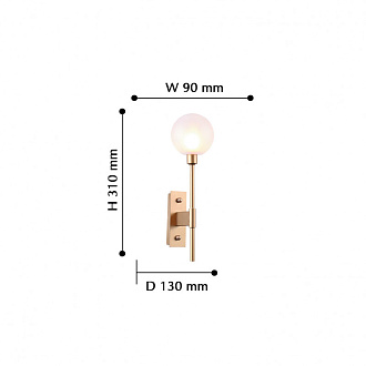 Бра Favourite Babylon 2515-1W, D130*W90*H310, окрашенное золото