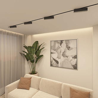 Светильник на шине 27,3*3,5*6 см, LED * 20W, 4000K, Denkirs Edder DK6444-BK, черный