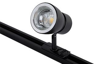 Светильник трековый однофазный 7 см, Crystal Lux CLT 0.31 009 BL-CH Черный/хром