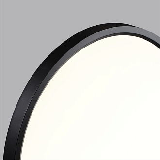 Cветильник 23*2,5 см, LED 18W, 3000/4000 К, IP40, черный, пластик Sonex Alfa Black, 7660/18L