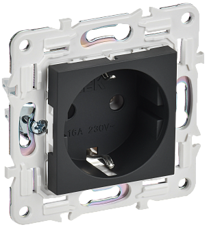 SKANDY Розетка с з/к без з/ш 16А SK-R05G граф. IEK, SK-R11-16-K53