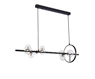 Люстра  1200*280*300, G9 x 10+LED*17W*G9, 30W NewRgy LOFT D2031L-DWS-10 BLACK, Черный