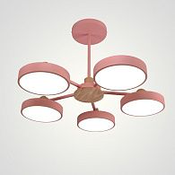 Потолочная люстра MOVE 5 Pink 76*76*18 см, 5*LED*12W, 3000, 4000, 5000K, ImperiumLoft MOVE_01, Розовый