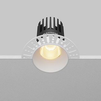 Встраиваемый светильник DL121-15W-2.7K-TRS-W **-9,8 см, *LED*15W, K, Maytoni technical Dip DL121-15W-2.7K-TRS-W, Белый, вр 6,8 см
