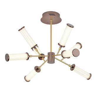Люстра 78,6*78*53 см, 8*LED*72W, 3000K Gerhort G61247/8MGD+BR, Матовое золото;Коричневый