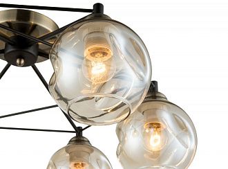Потолочная люстра  61*25 см, 6*E27 черный Vele Luce Furia VL1882L06