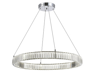 Люстра Ø800 x H1200, мм, 48W 4000K, CHROME (Хром) NewRgy D2107-DW-80 CHROME