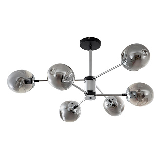 Светильник 91*91*41 см, Е 27 6x40W, Чёрный, Хром MODEMODERN MD.2695.6
