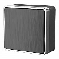 W5010004 Выключатель одноклавишный Gallant, графит рифленый Werkel, 4690389163739