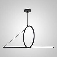 Подвесной светильник SUSPENSION CERCLE ET TRAIT – GRAPHITE SATINE L120 120*45*45 см, 1*LED*25W, 3000K, ImperiumLoft 40.1282-0, Чёрный