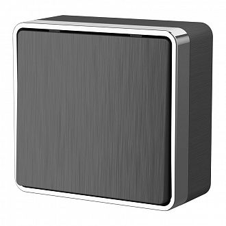 W5010004 Выключатель одноклавишный Gallant, графит рифленый Werkel, 4690389163739