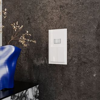 Рамка стеклянная Voltum S70 на 2 поста, белый, стекло Стекло/пластик  VLS110201