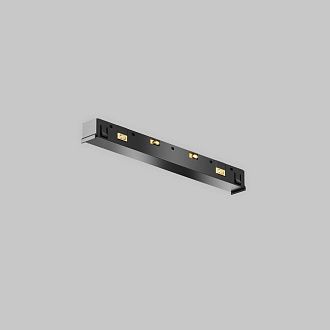 Коннектор питания прямой Exility X, черный 12*1*1 см, Maytoni Technical  TRA239PC-42B, Черный