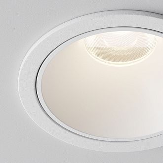 Встраиваемый светильник 5,2 см, LED*10W, 4000K, Maytoni Alfa LED 50° DL043-01-10W4K-RD-W-1, Белый, вр 5,5 см