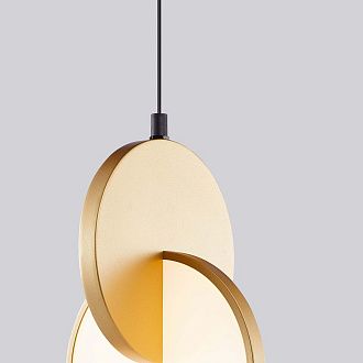 Подвес 17*40,5-198 см, 1*LED, 7W, 3000K, F-Promo Grahan 4608-1P, золотой