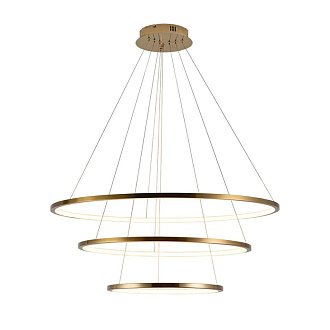 Подвесной светодиодный светильник Loft IT Ring 10015/3, 54W LED, 3000K, диаметр 80 см, золото
