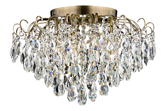 Люстра 640*420, 8*E27+8*LED*E27+LED, 40W Sfera Sveta Хрусталь (Эконом) 1503/8+8 AB, Бронза